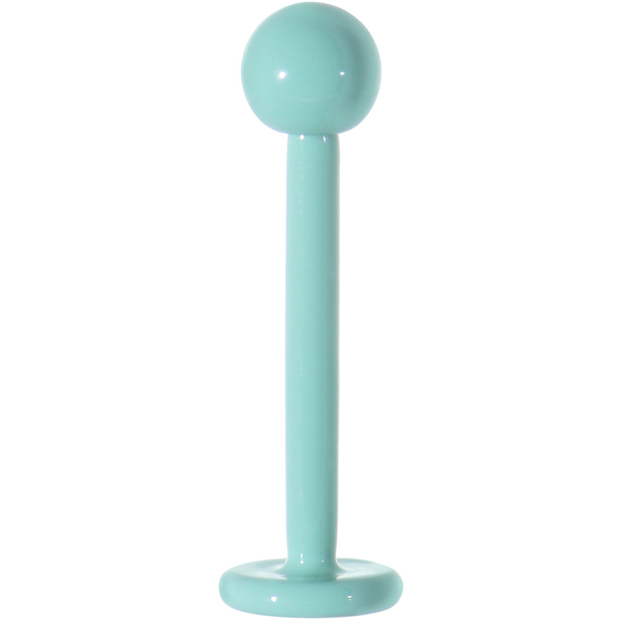 16G 3/8 Mint Green Ceramic Coated Labret Monroe