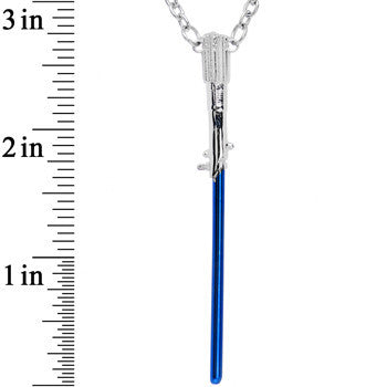 Officially Licensed Star Wars Blue Lightsaber Pendant Necklace