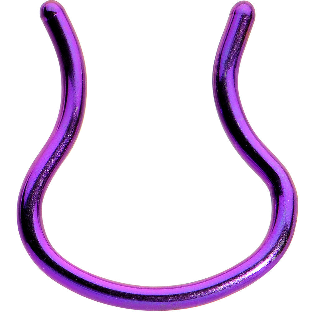 16G Purple Anodized Septum Retainer