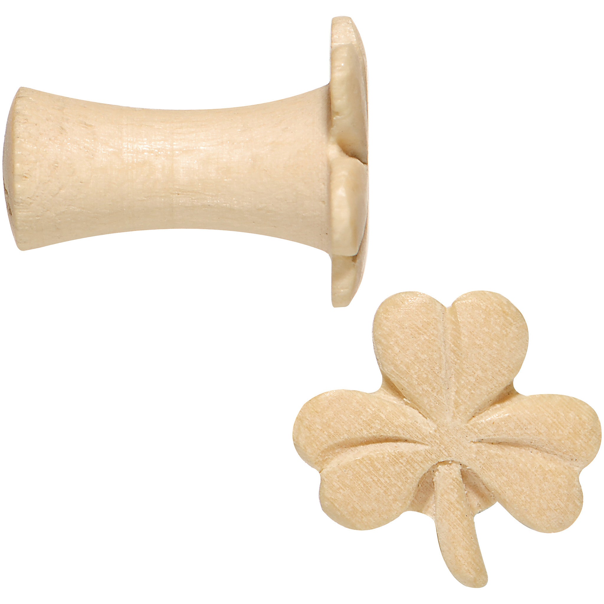 6G Organic Crocodile Wood Shamrock Saddle Plug Set