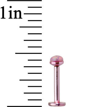 16G 5/16 Pink 3mm Synthetic Opal Internally Threaded Labret