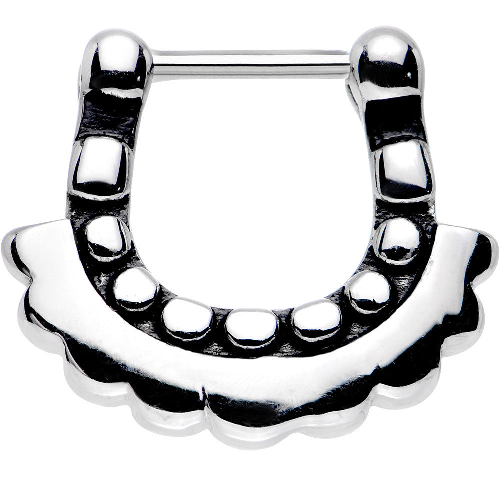16G 5/16 Stainless Steel Aztec Moon Septum Clicker
