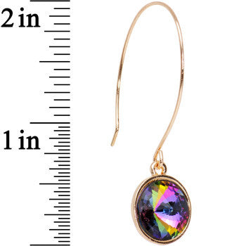 Aurora Gold Tone Pendulum Sphere Fish Hook Earrings