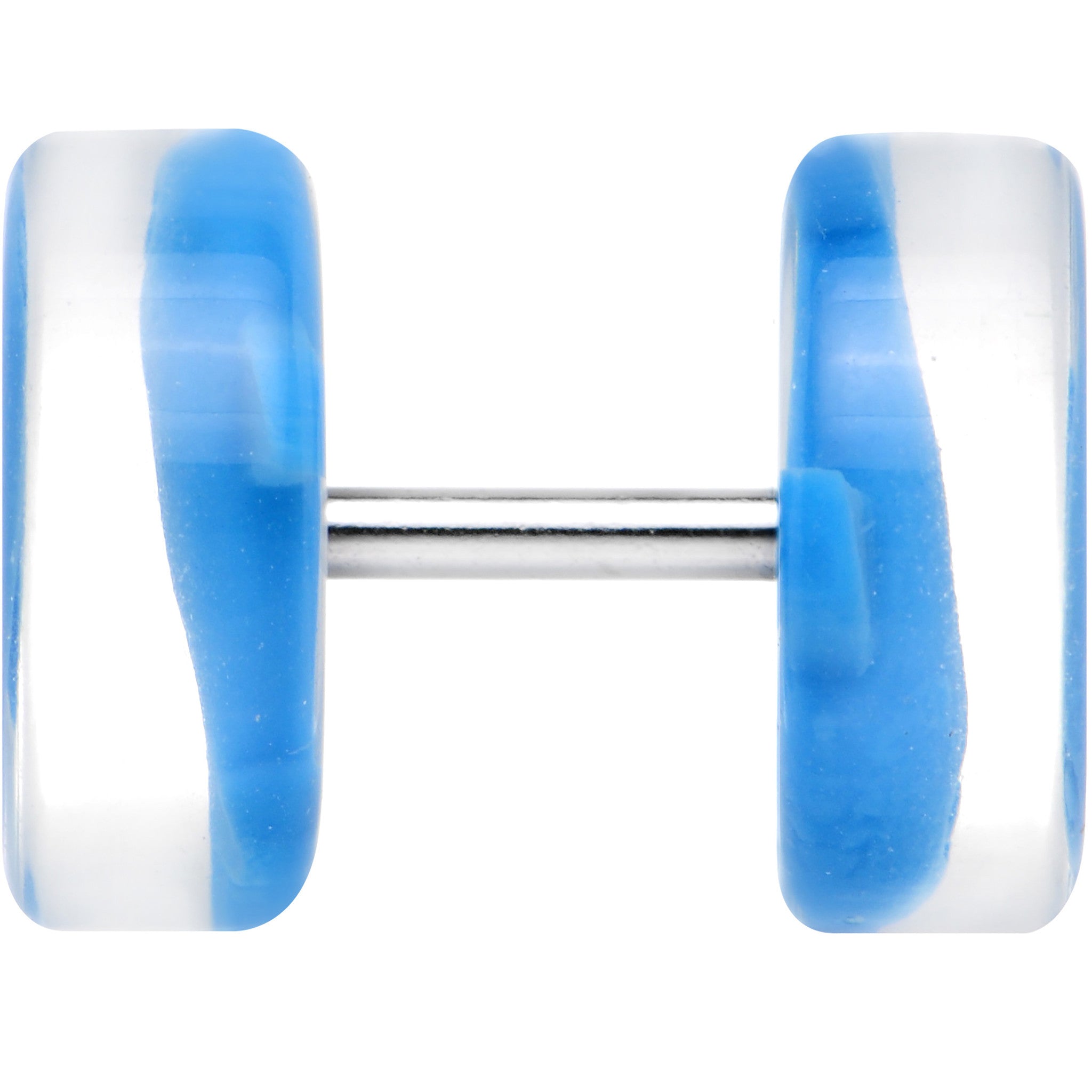 Acrylic Bright Blue Dolphin Inlay Cheater Plug