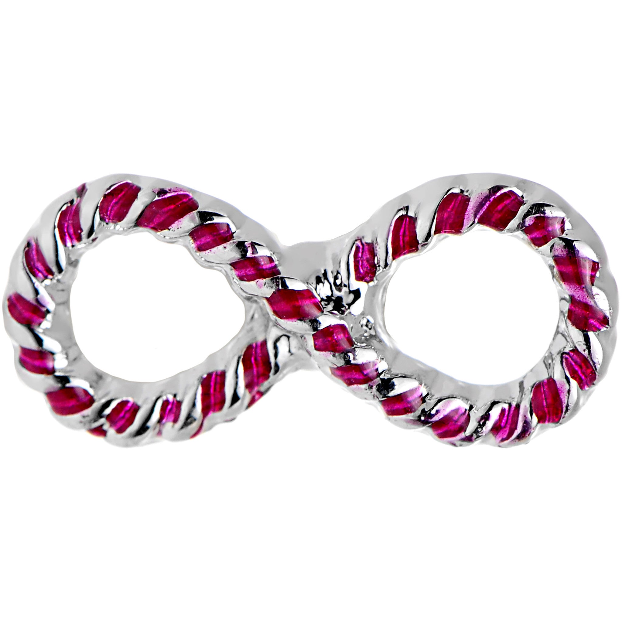 16G 1/4 Pink Gem Roped Infinity Cartilage Earring