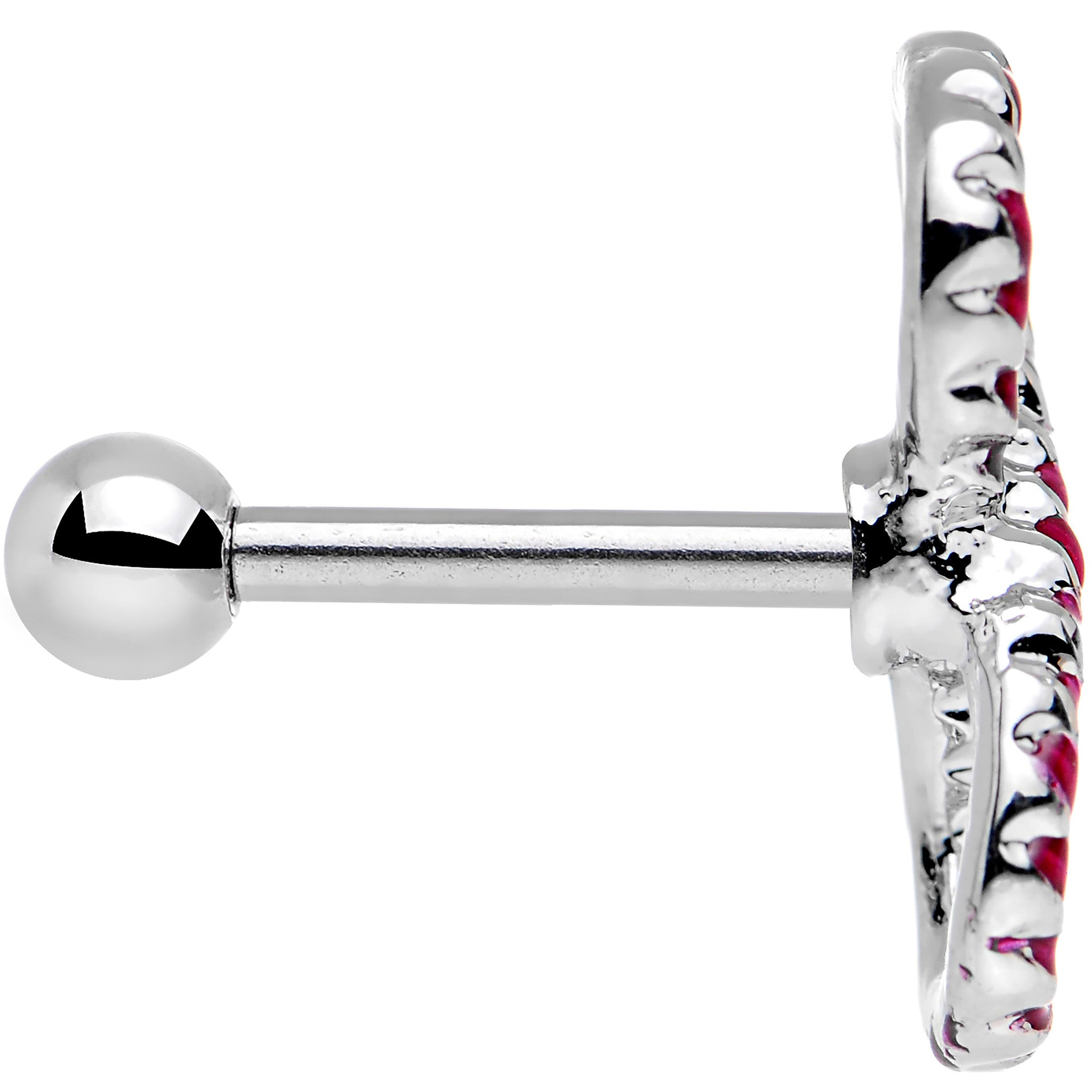 16G 1/4 Pink Gem Roped Infinity Cartilage Earring