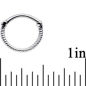 16G 3/8 Stainless Steel Twisting Rope Septum Clicker