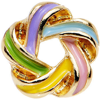 16G 1/4 Gold Anodized Festive Wreath Tragus Cartilage Earring