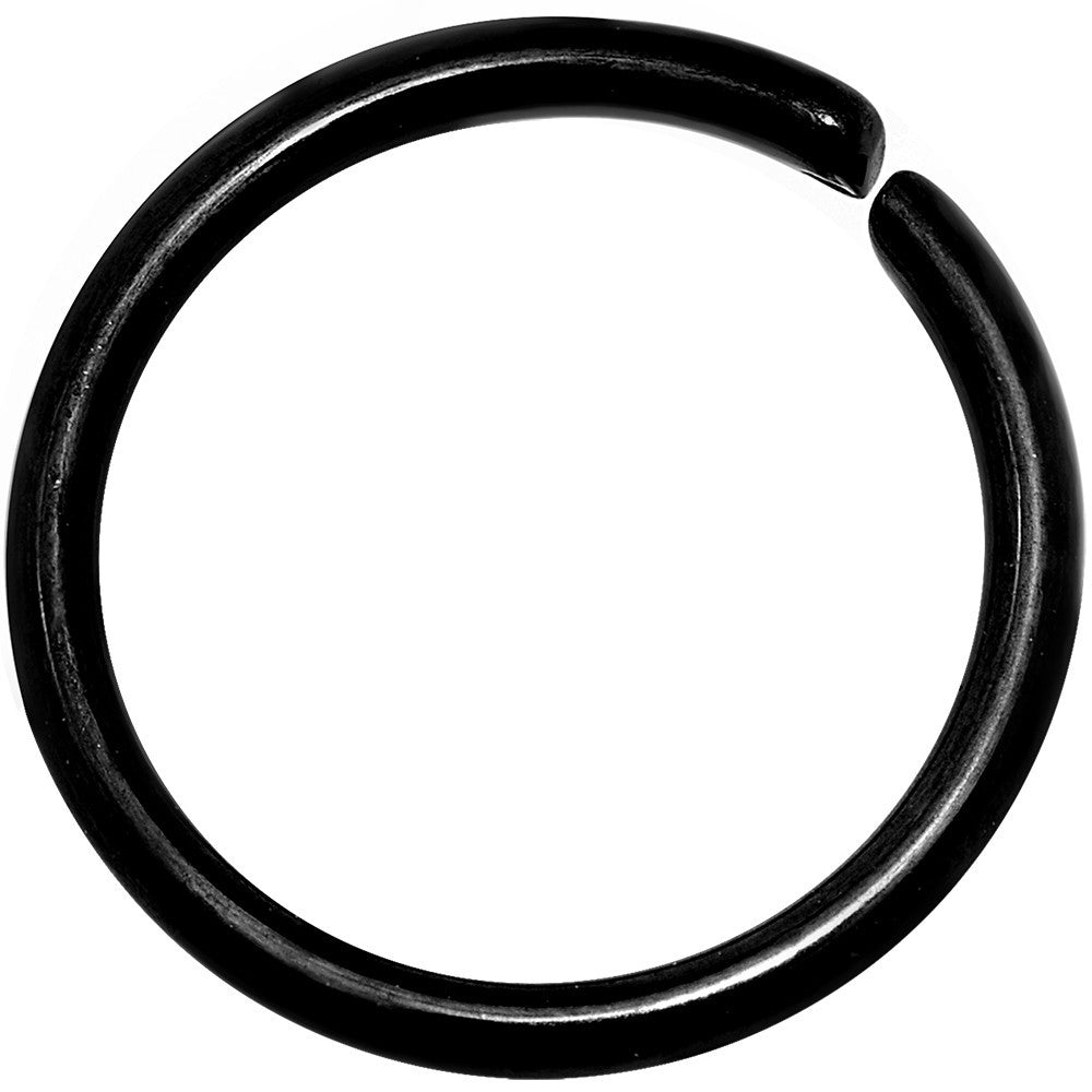 16G 3/8 Black Anodized Annealed Steel Seamless Circular Ring