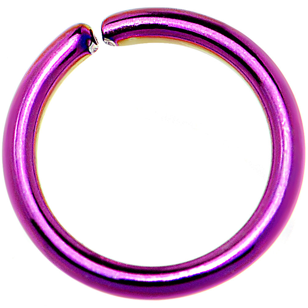 18G 1/4 Purple Anodized Annealed Steel Seamless Circular Ring