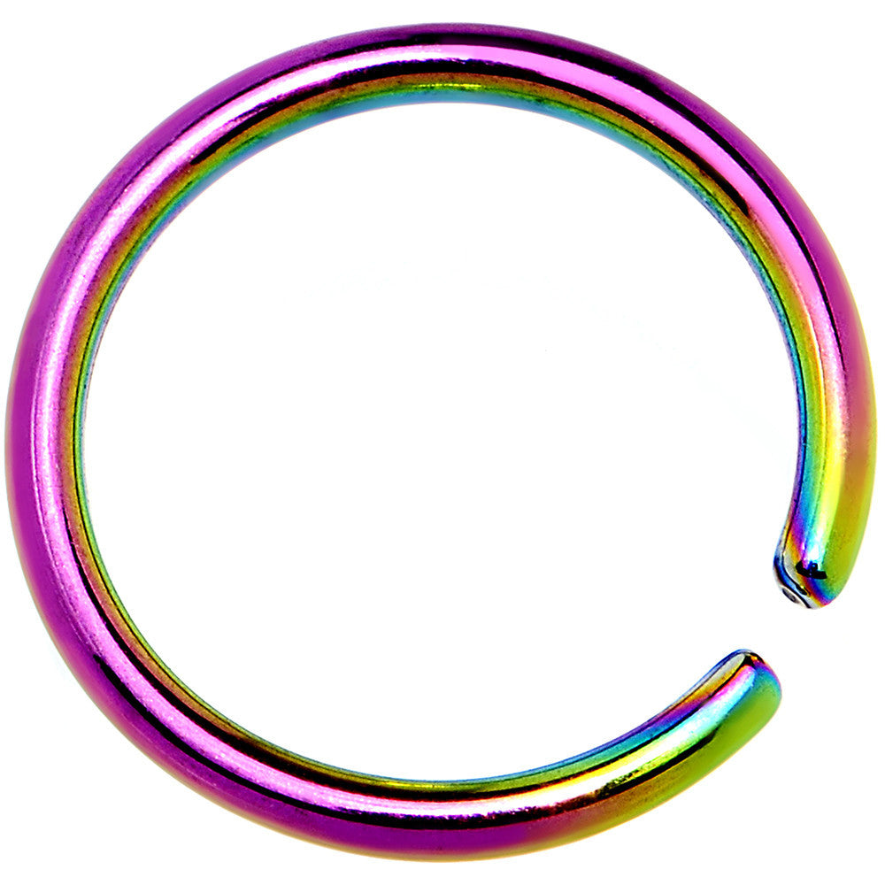 18G 5/16 Rainbow Anodized Annealed Steel Seamless Circular Ring