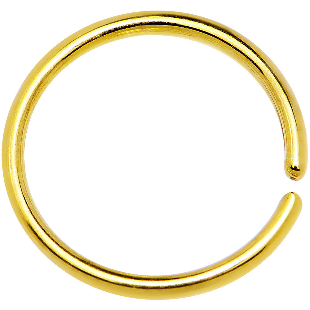 18G 3/8 Gold IP Annealed Steel Seamless Circular Ring