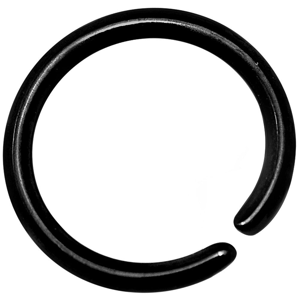 20G 1/4 Black Anodized Annealed Steel Seamless Circular Ring