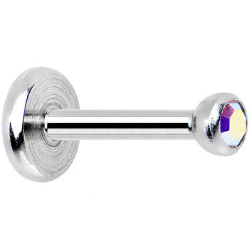 18G 1/4 Aurora 2mm CZ Gem Internally Threaded Cartilage Earring