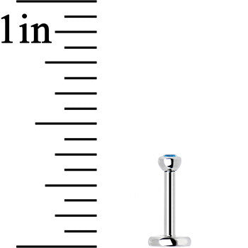 18G 1/4 Aqua 2mm CZ Gem Internally Threaded Cartilage Earring