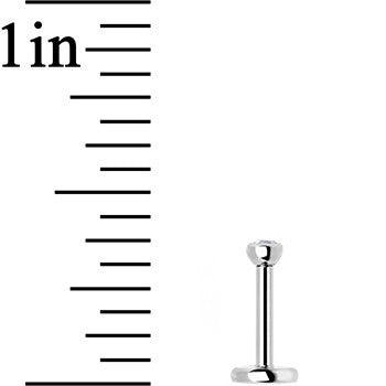 18G 1/4 Clear 2mm CZ Gem Internally Threaded Cartilage Earring