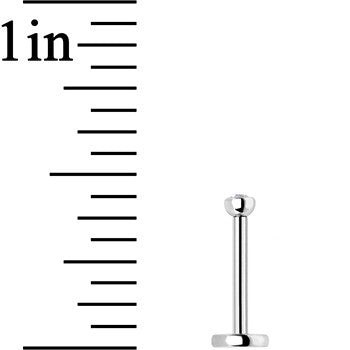 18G 5/16 Clear 2mm CZ Internally Threaded Labret Monroe Tragus