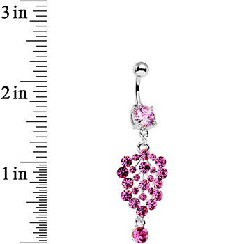 Pink Gem Awestruck Angel Chandelier Dangle Belly Ring