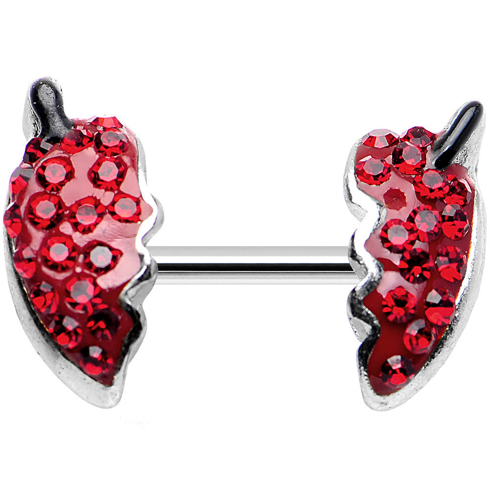 16G 1/4 Red Delicious Strawberry Double Helix Cartilage Earring