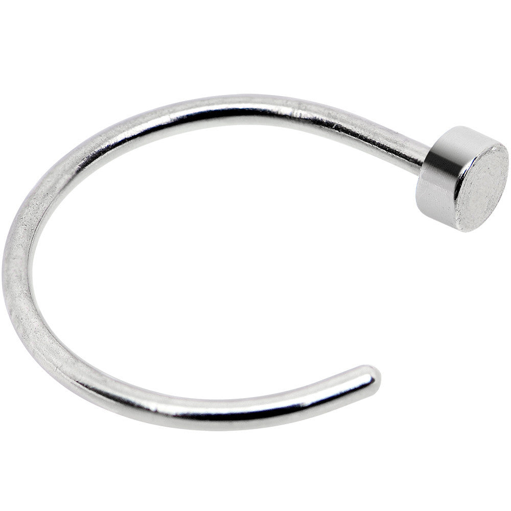 22 Gauge 5/16 Stainless Steel Disc Nose Hoop