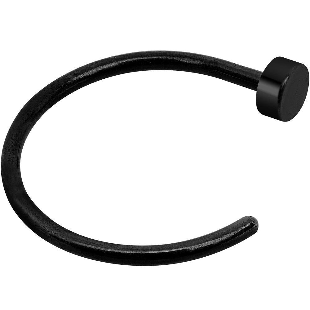 22 Gauge 5/16 Black PVD Plated Stainless Steel Nose Hoop