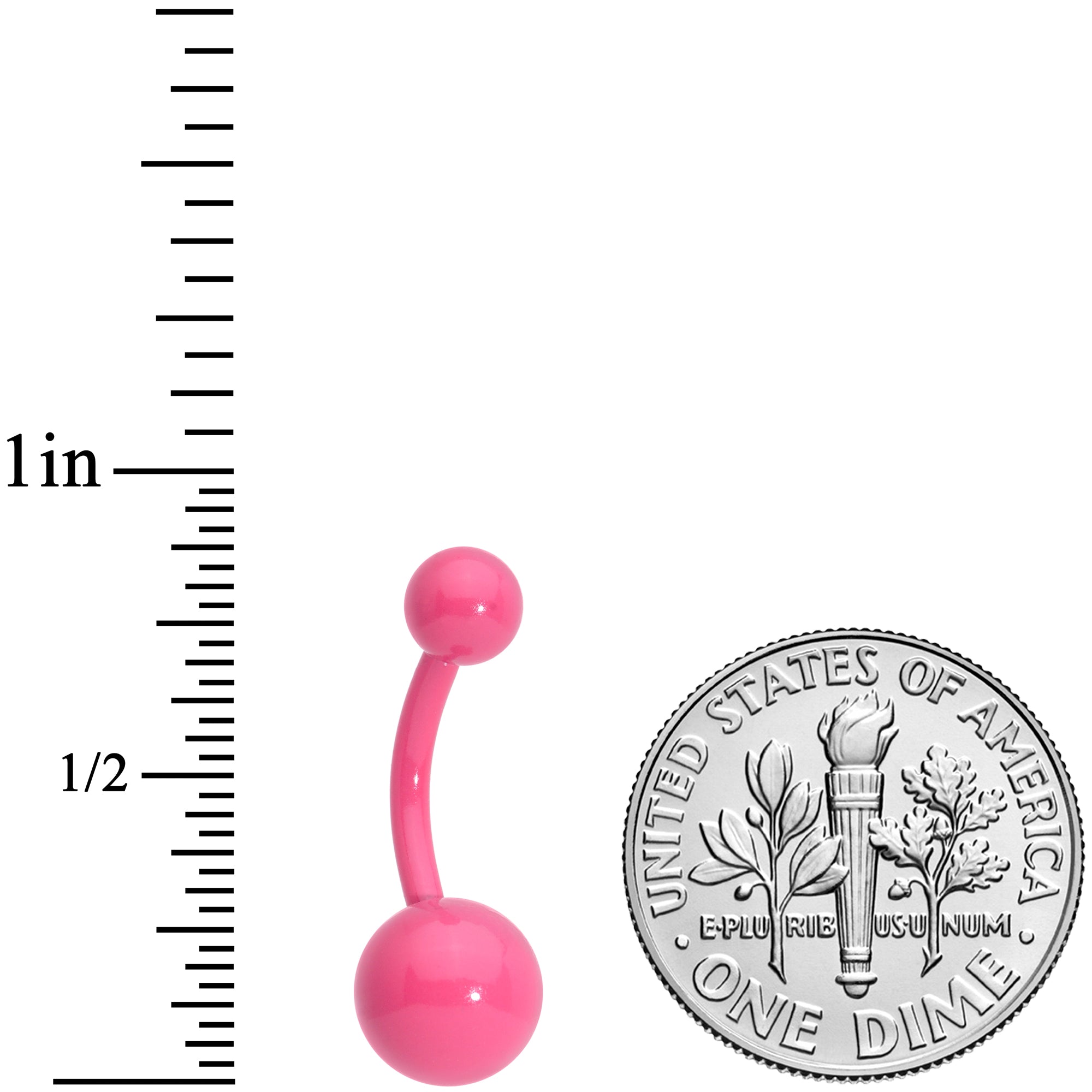 Pink Glow In The Dark Effect Belly Ring