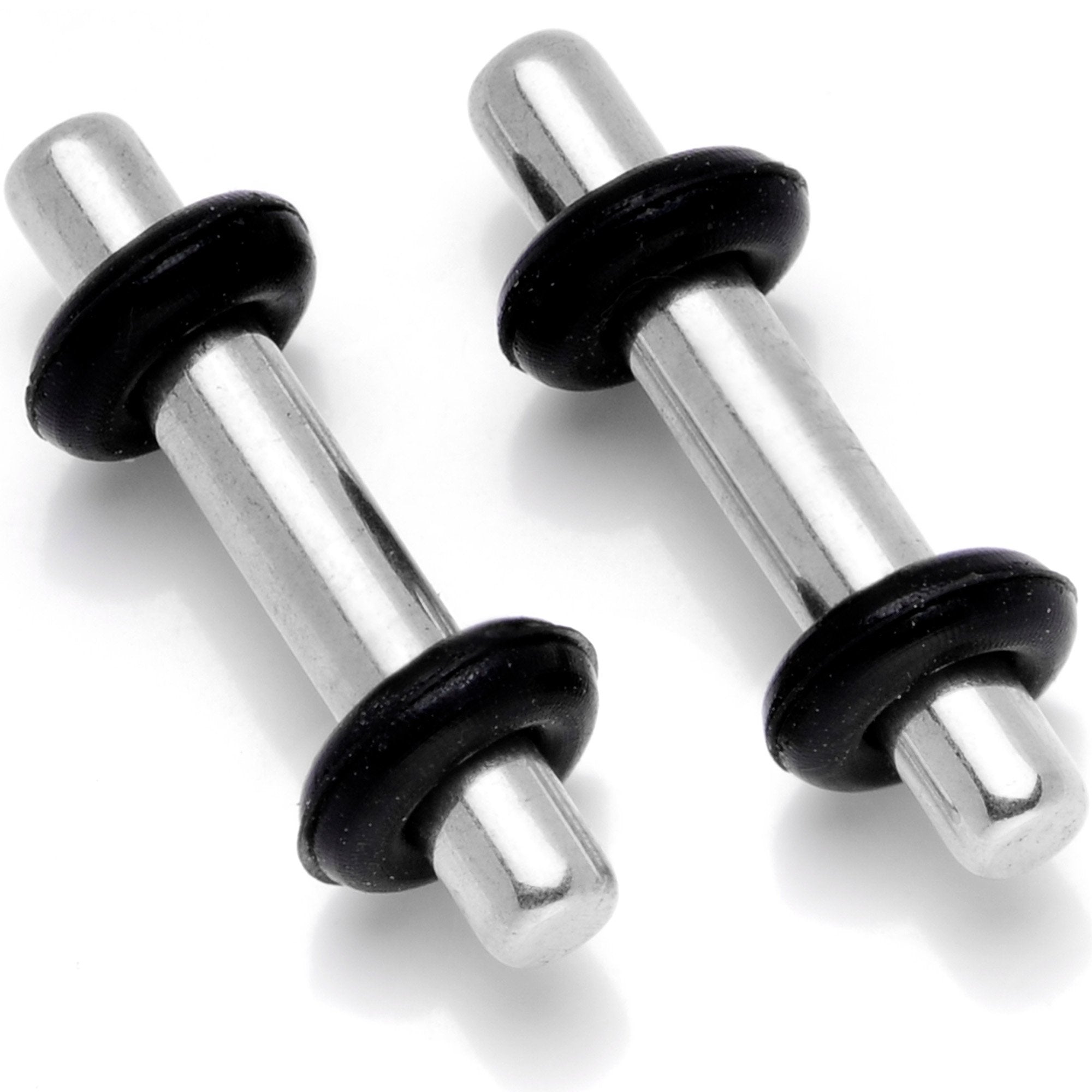Stainless Steel Micro Straight Plug Set 14G to 8G