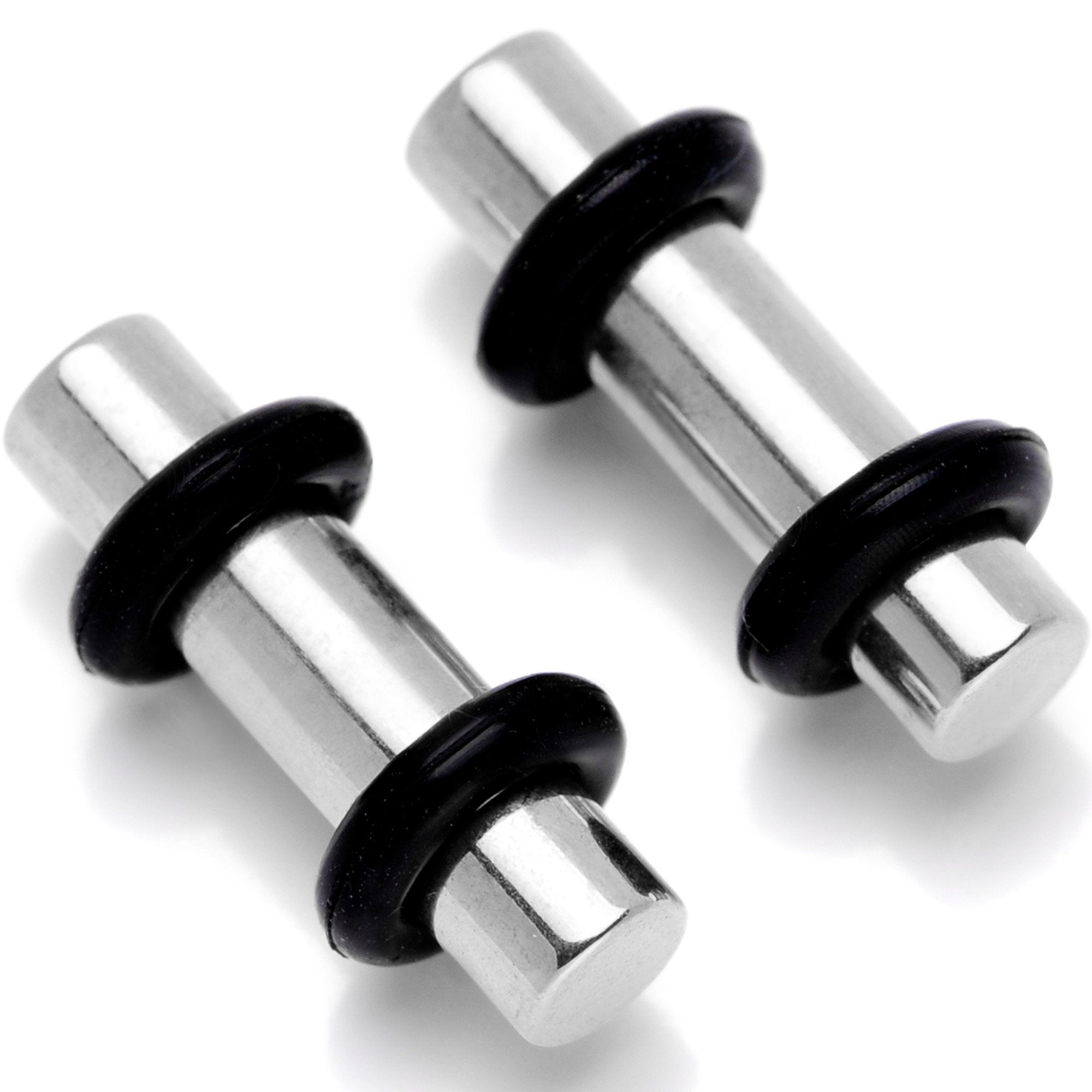 Stainless Steel Micro Straight Plug Set 14G to 8G