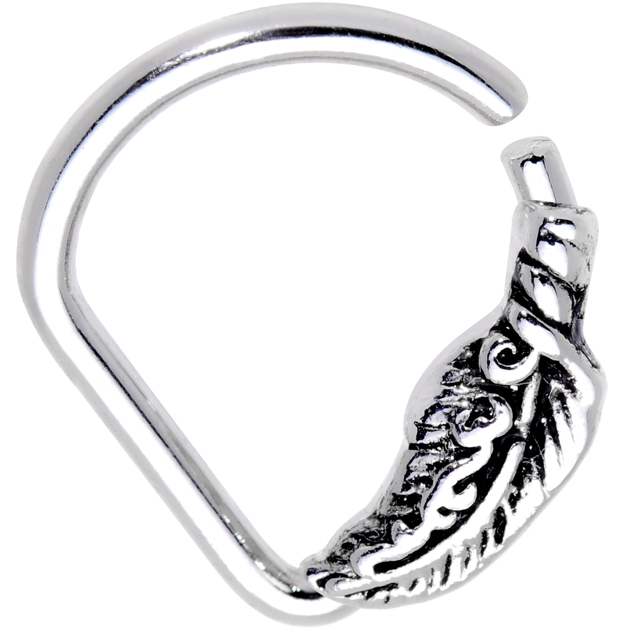 16G 5/16 Feather Flow Ellipse Septum Ring