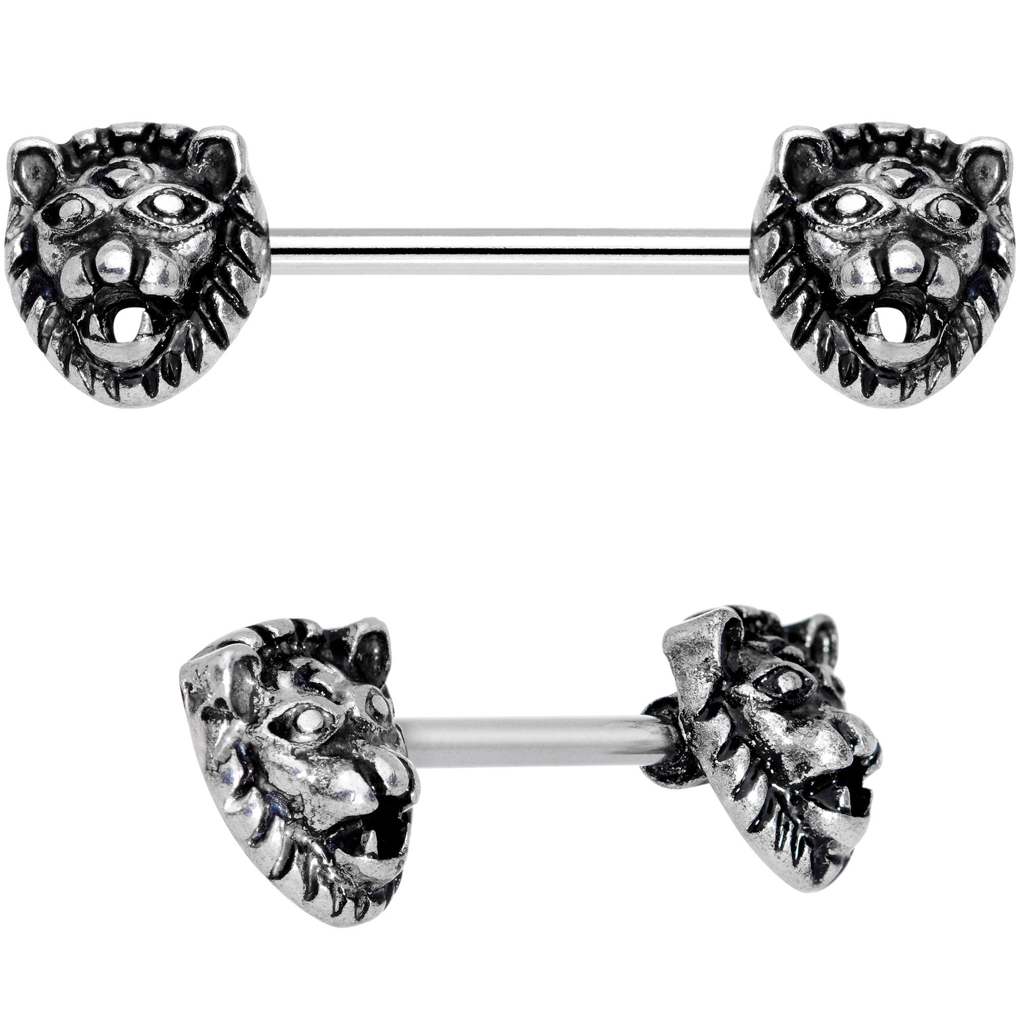 9/16 Woke Spiritual Lion Barbell Nipple Ring Set