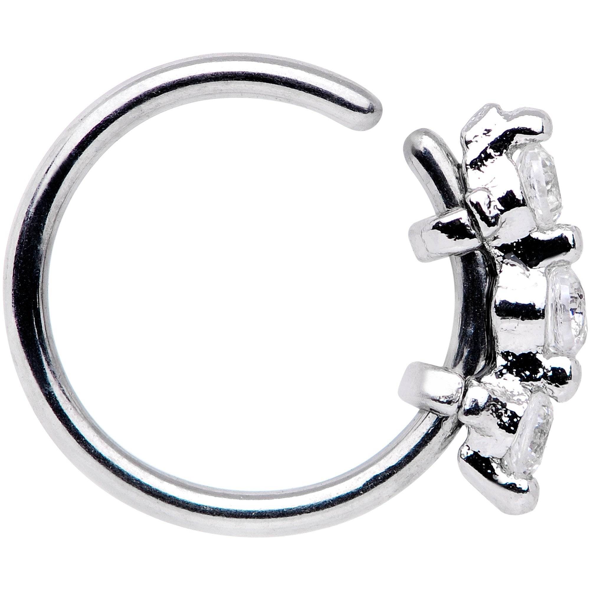 20G 5/16 Clear CZ Gem Sequence Shine Seamless Circular Ring