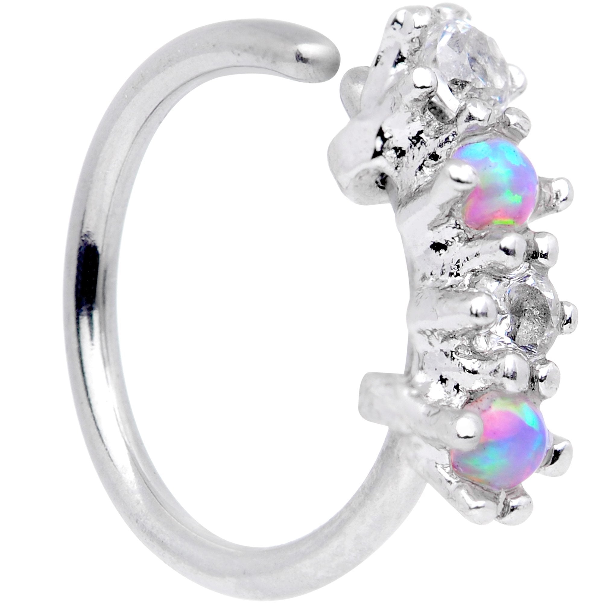 20G 5/16 Synthetic Opal Staccato Seamless Circular Ring