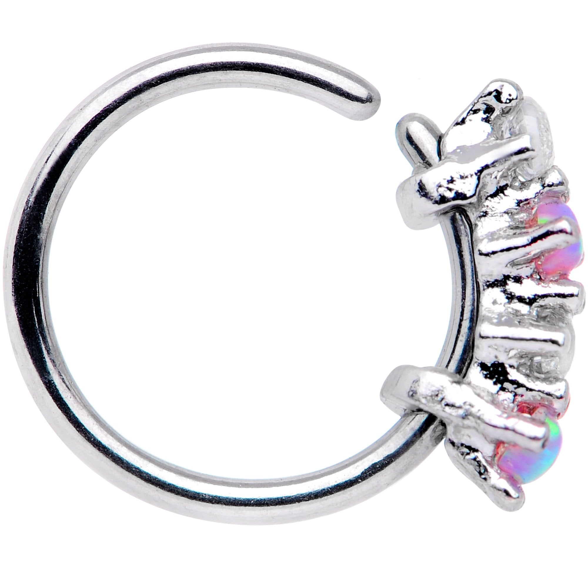 20G 5/16 Synthetic Opal Staccato Seamless Circular Ring