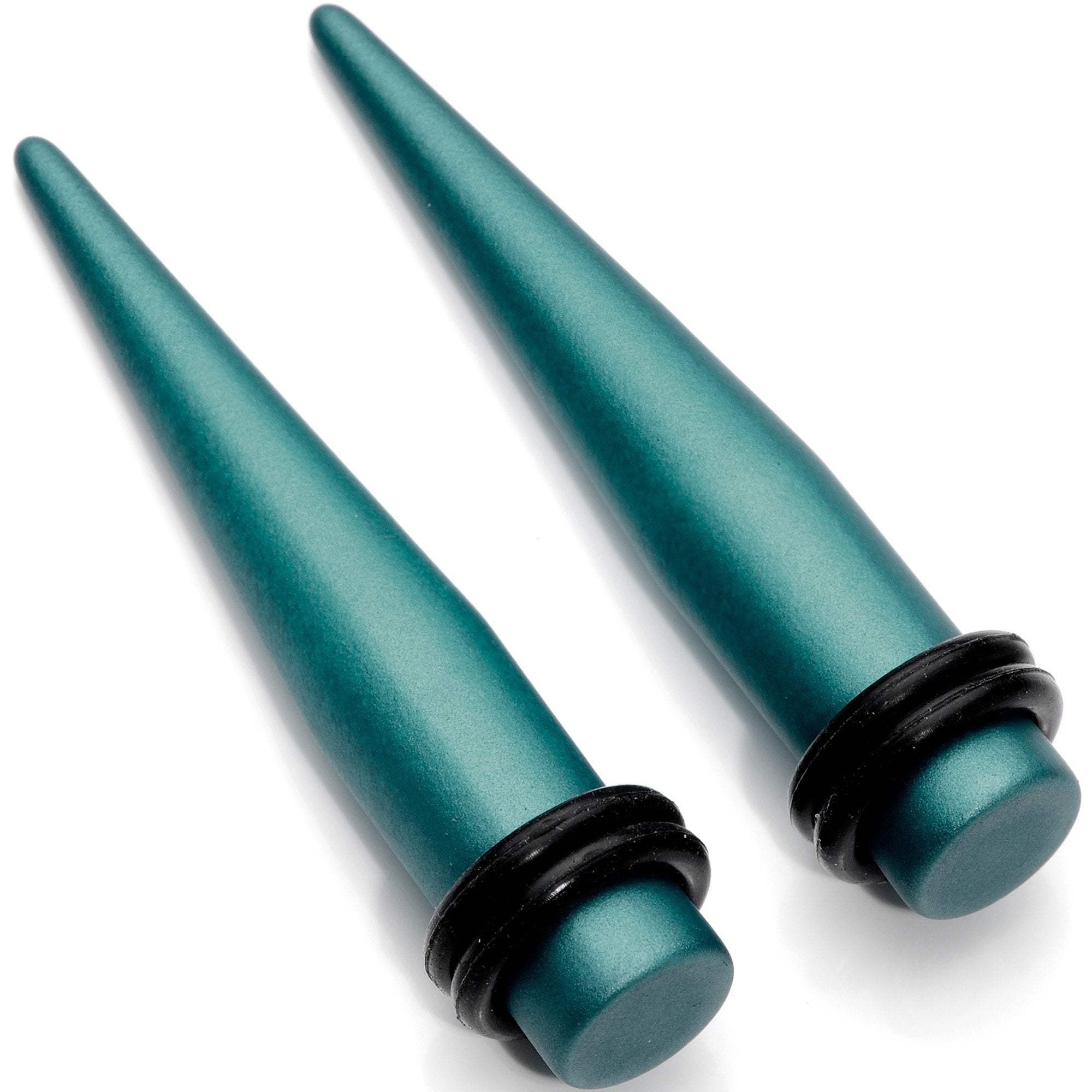 Teal Matte Silicone Straight Taper Set 4mm to 12mm