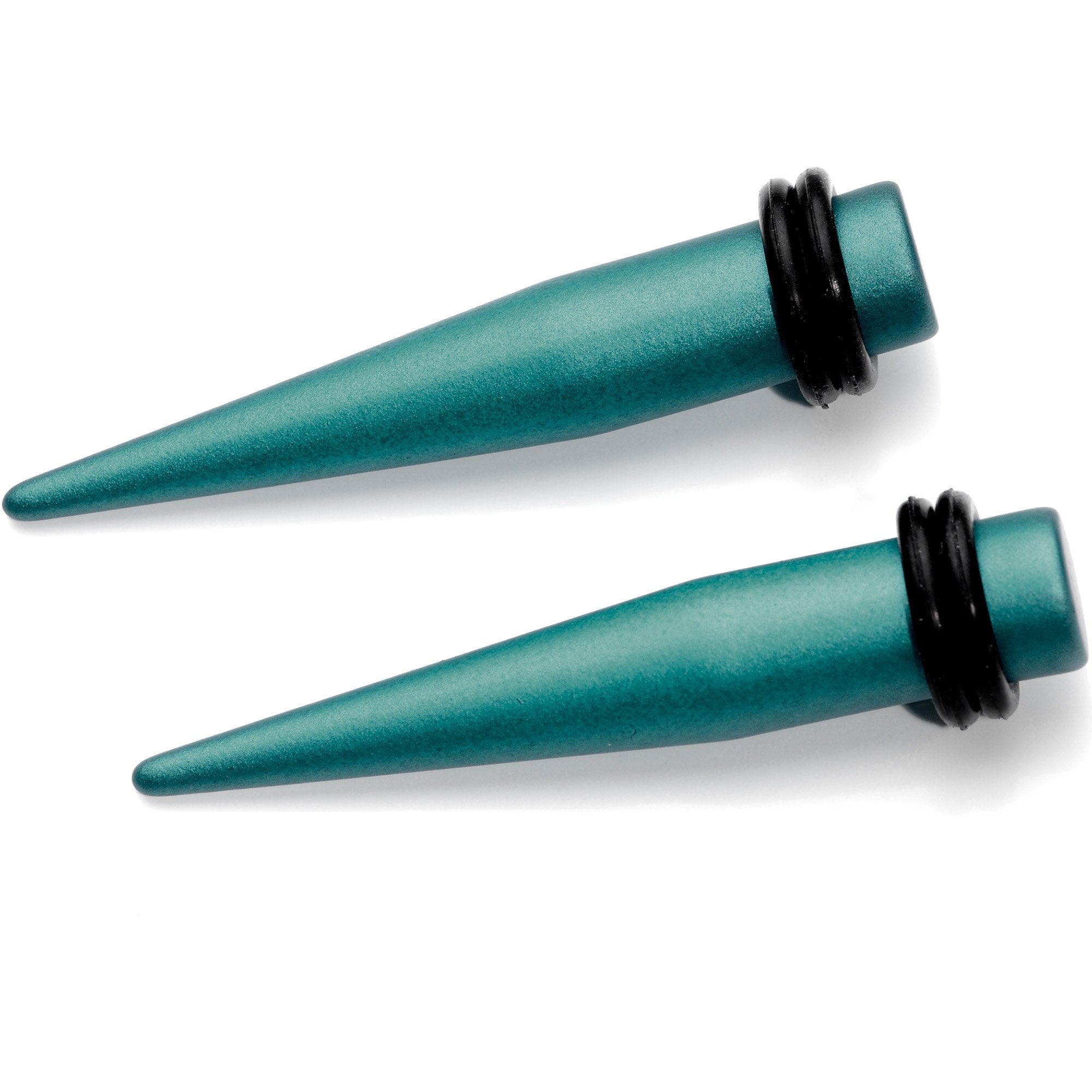 Teal Matte Silicone Straight Taper Set 4mm to 12mm