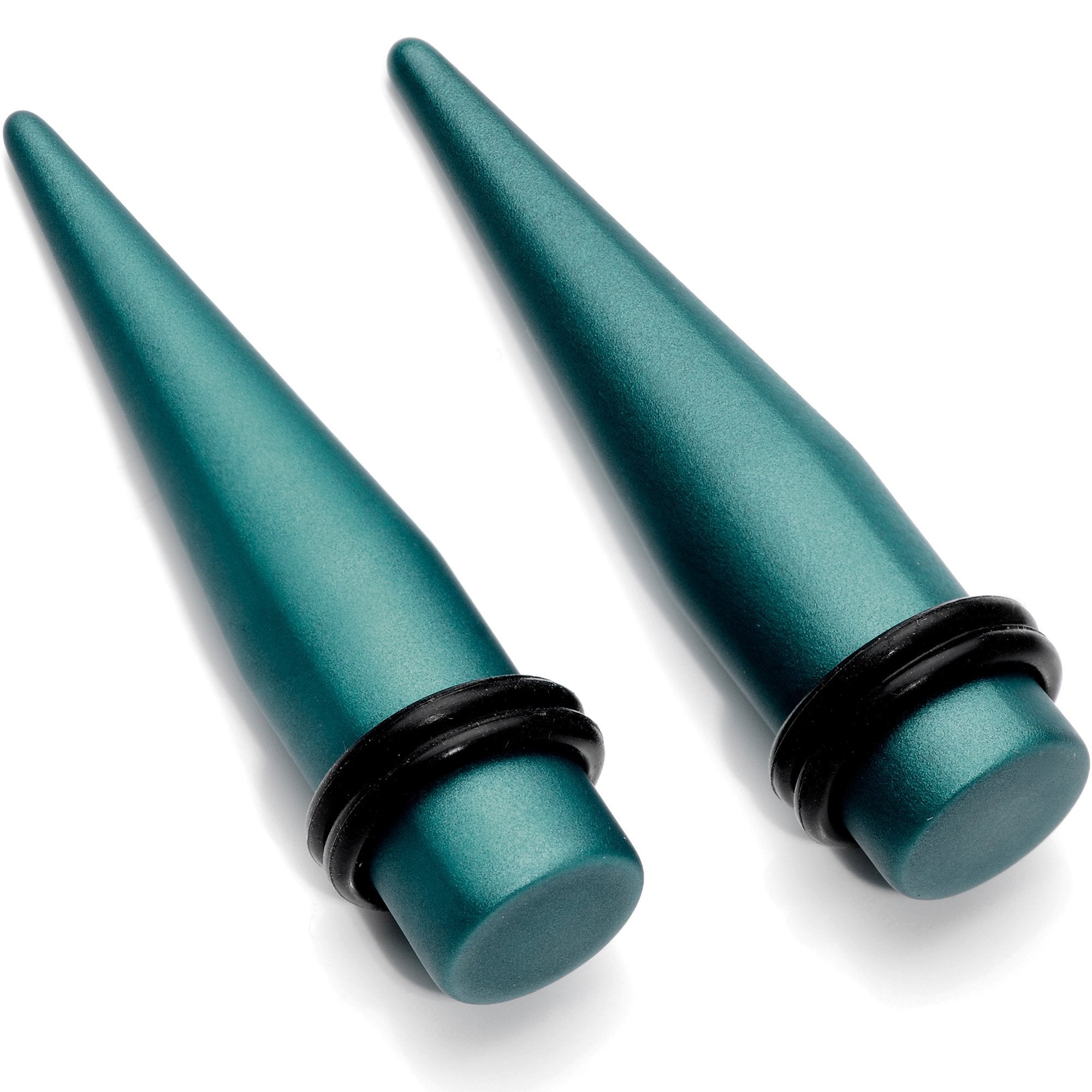 Teal Matte Silicone Straight Taper Set 4mm to 12mm