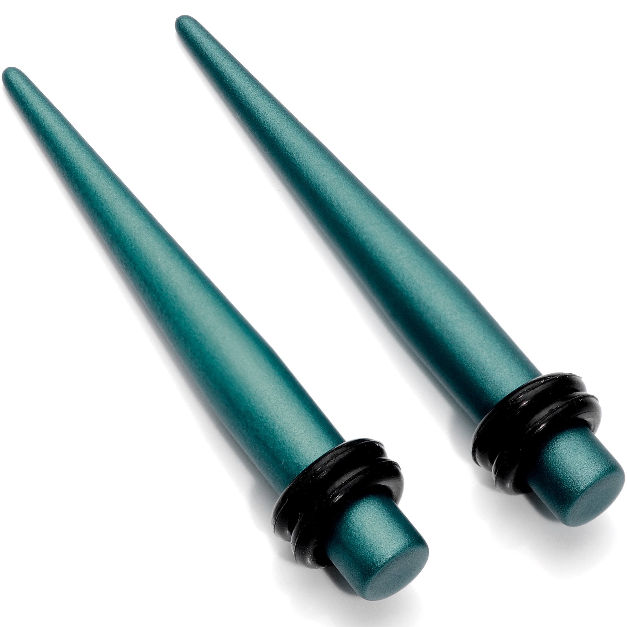 Teal Matte Silicone Straight Taper Set 4mm to 12mm