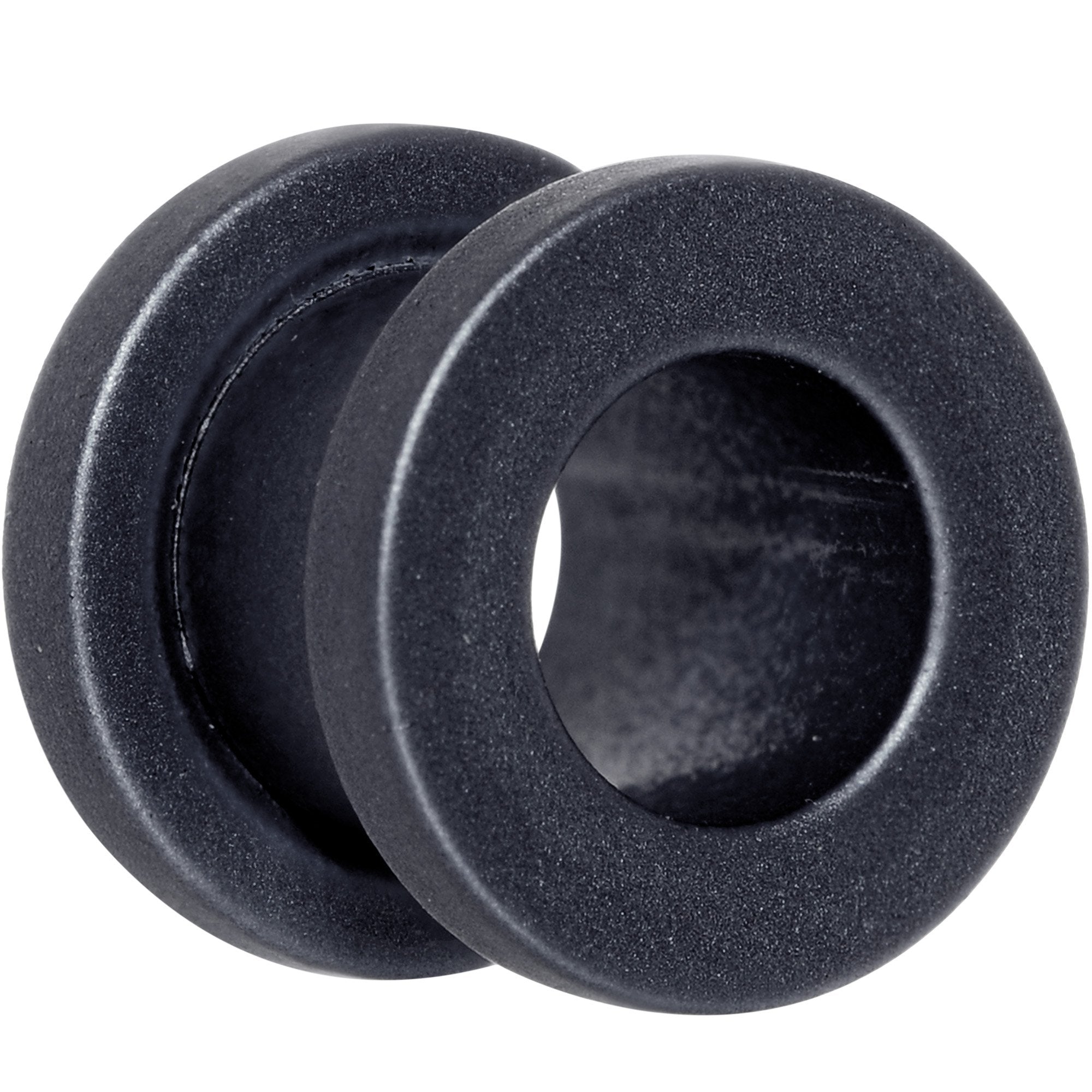 Brown Matte Silicone Screw Fit Tunnel Plug Set 6mm to 25mm