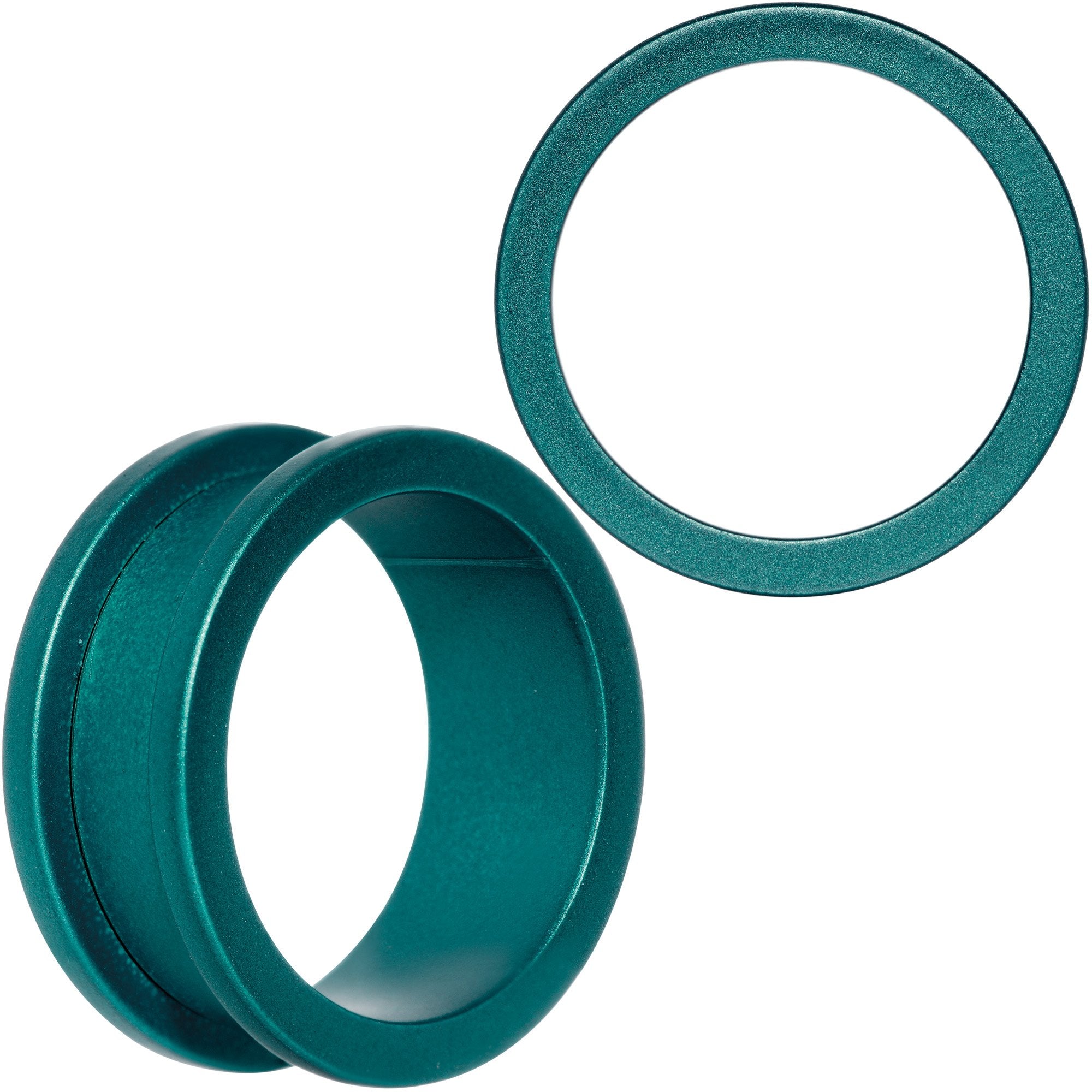 Teal Matte Silicone Screw Fit Tunnel Plug Set 6mm to 25mm