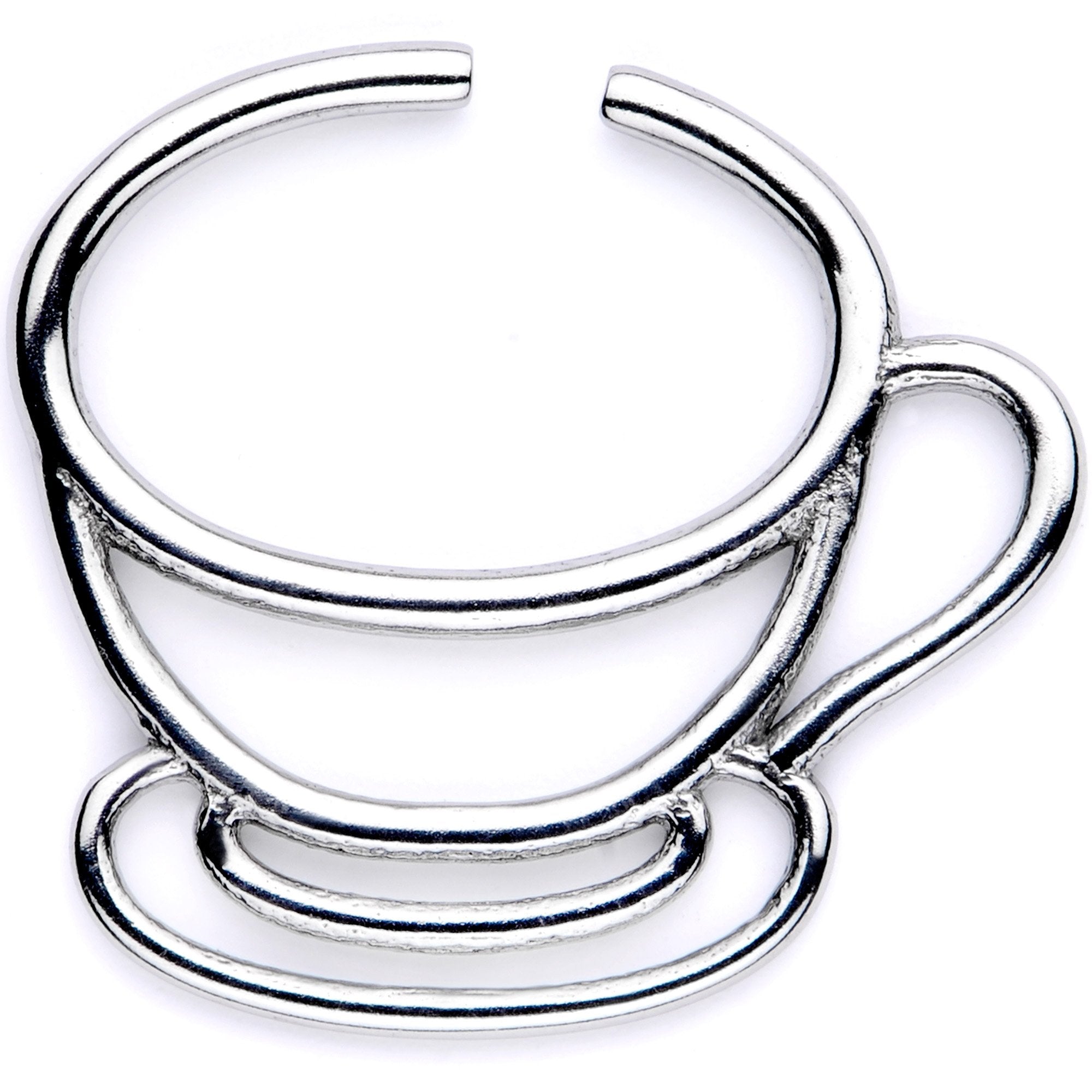 18G 5/16 Stainless Steel Tiny Tea Cup Closure Ring