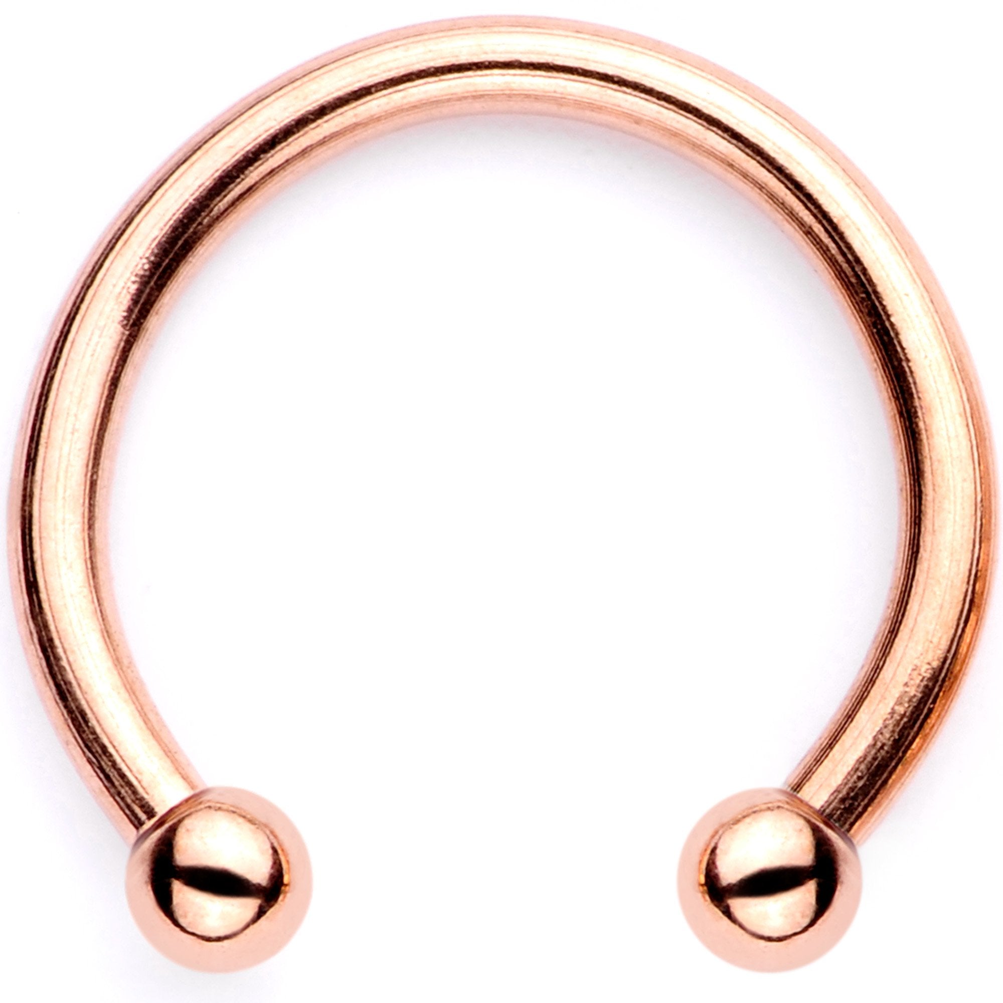 16G White Faux Opal Rose Gold Tone Twisted Horseshoe Clip On Fake Septum Ring Set
