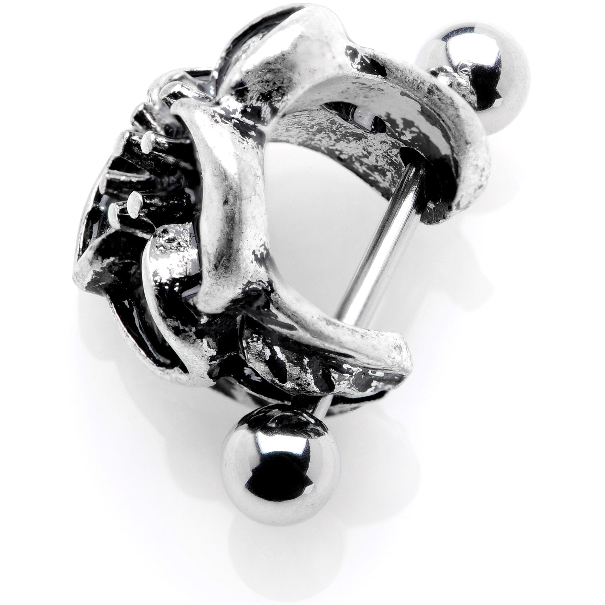 16G 1/2 Blooming Tropical Flower Cuff Cartilage Earring