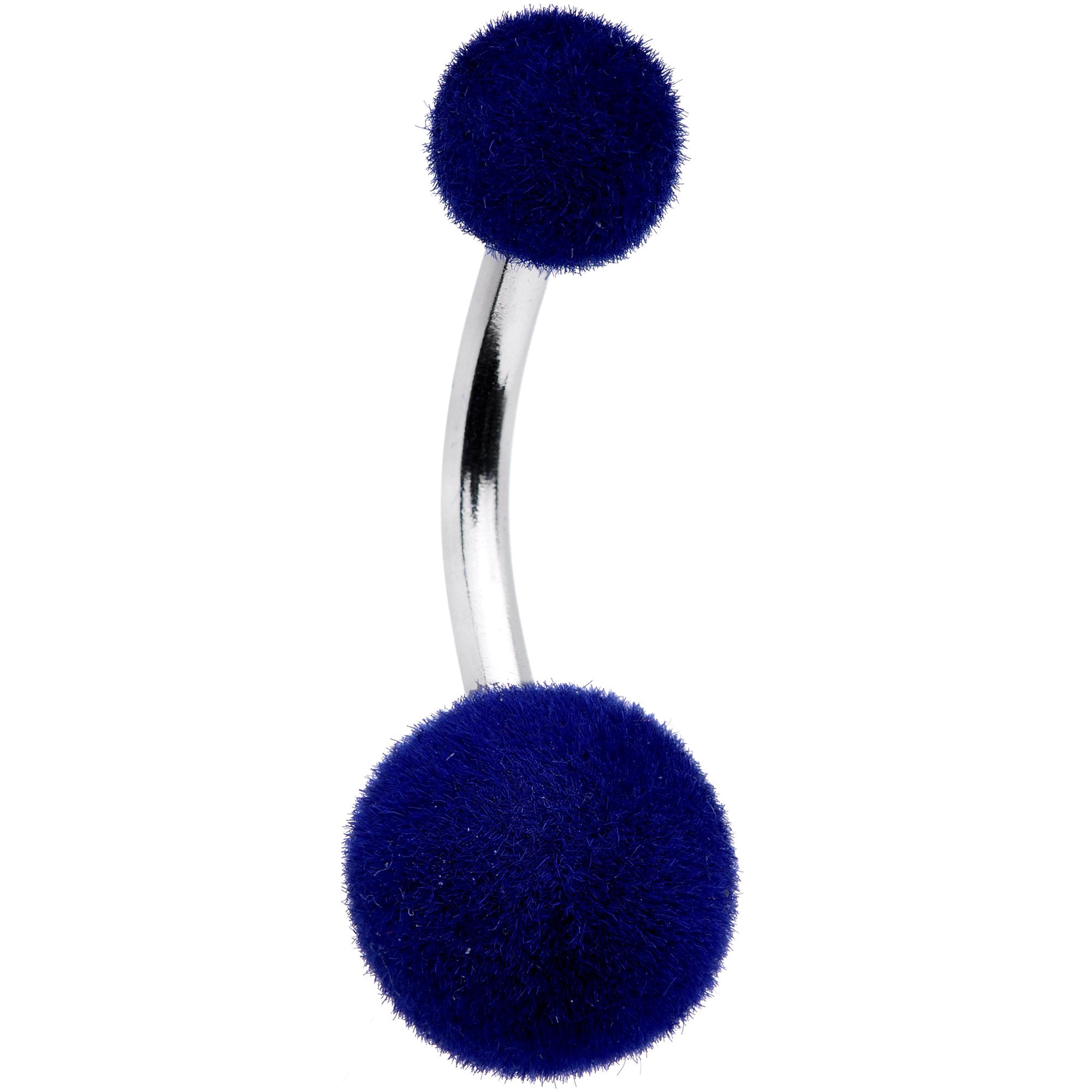 Blue Fuzzy Texture Burst Belly Ring