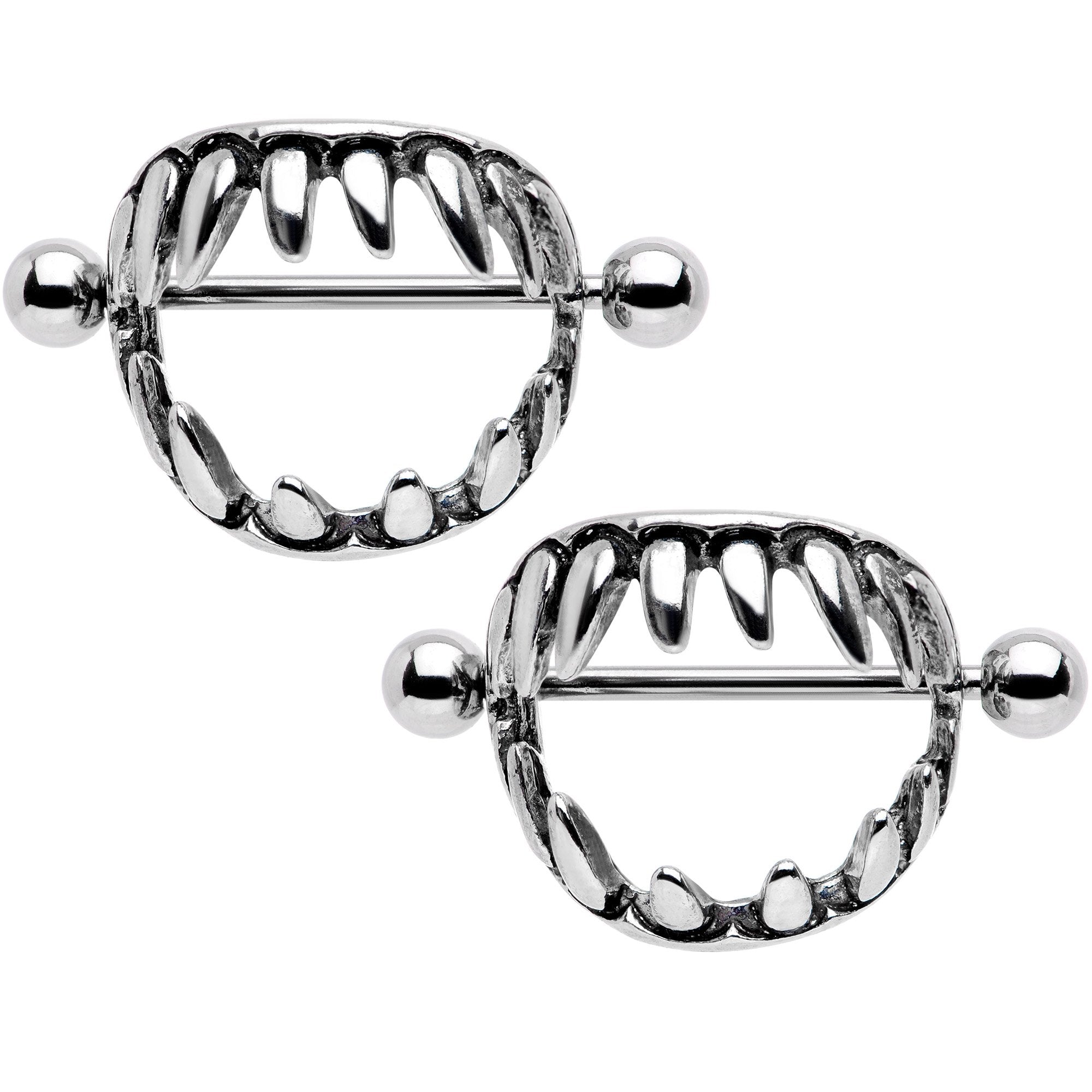 14G 7/8 Halloween Fang Nipple Shield Set