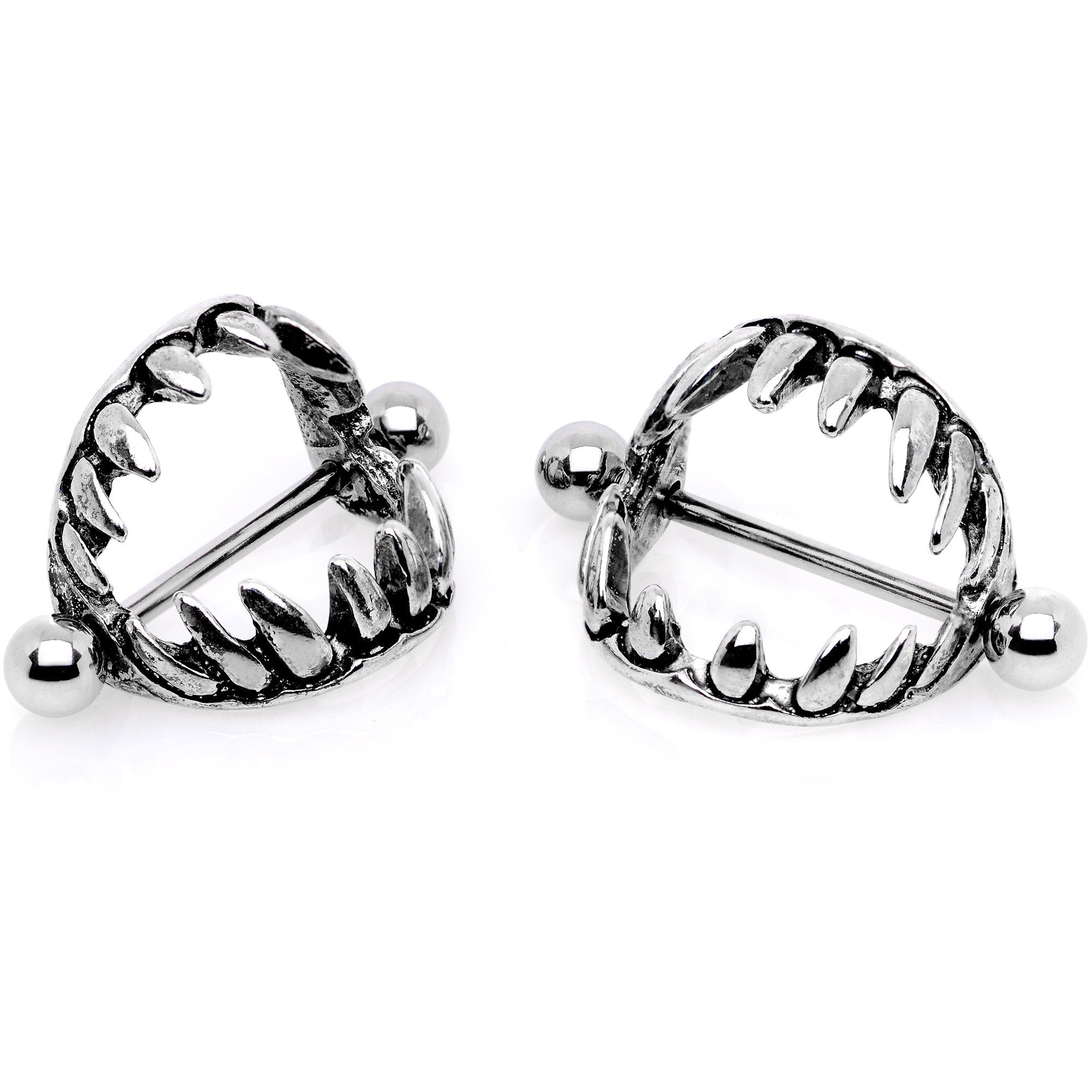 14G 7/8 Halloween Fang Nipple Shield Set