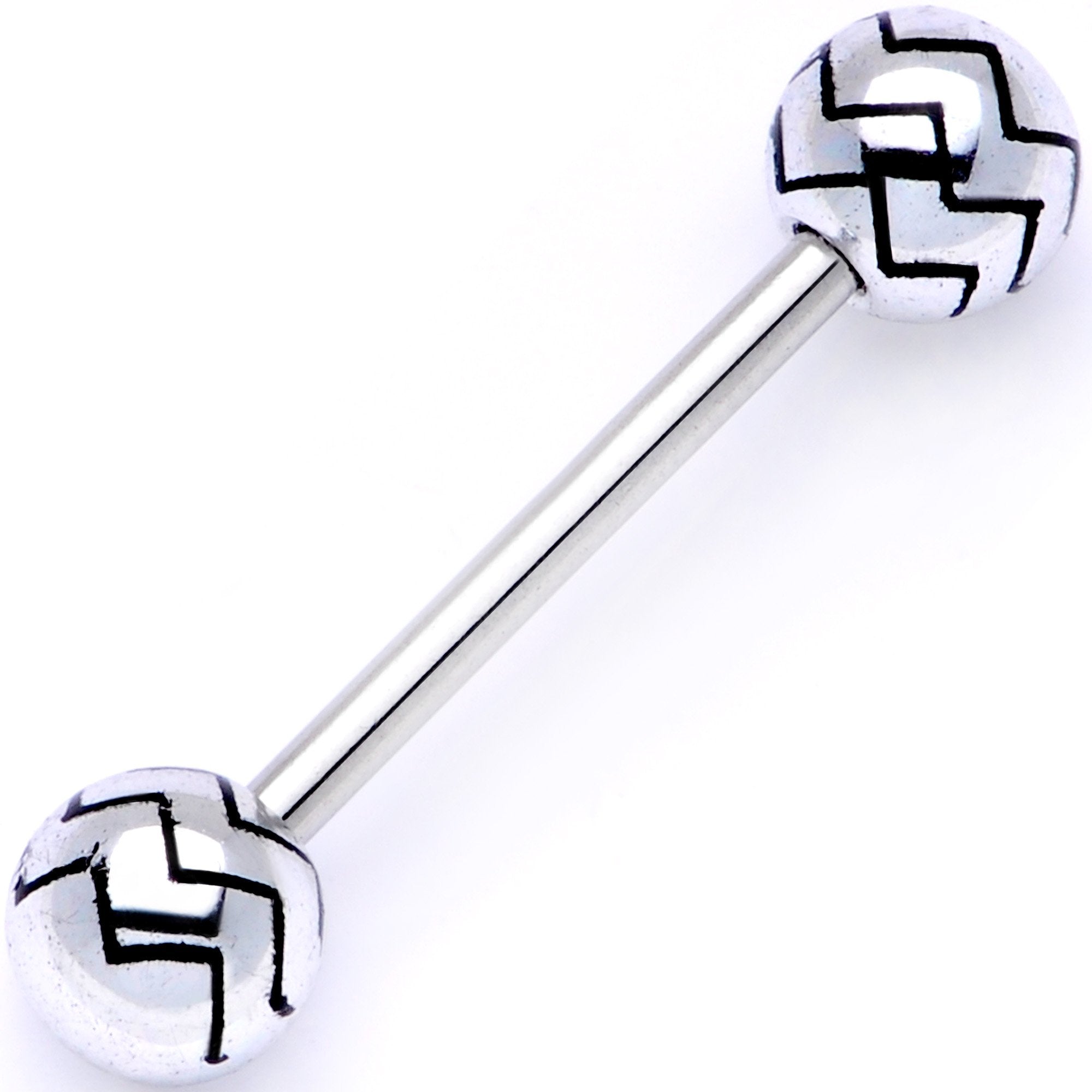 Pastel Zig Zag Party Barbell Tongue Ring Set of 4