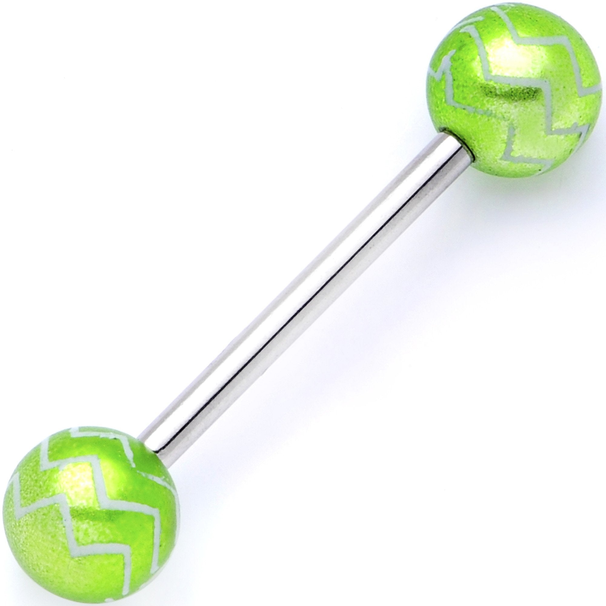 Pastel Zig Zag Party Barbell Tongue Ring Set of 4