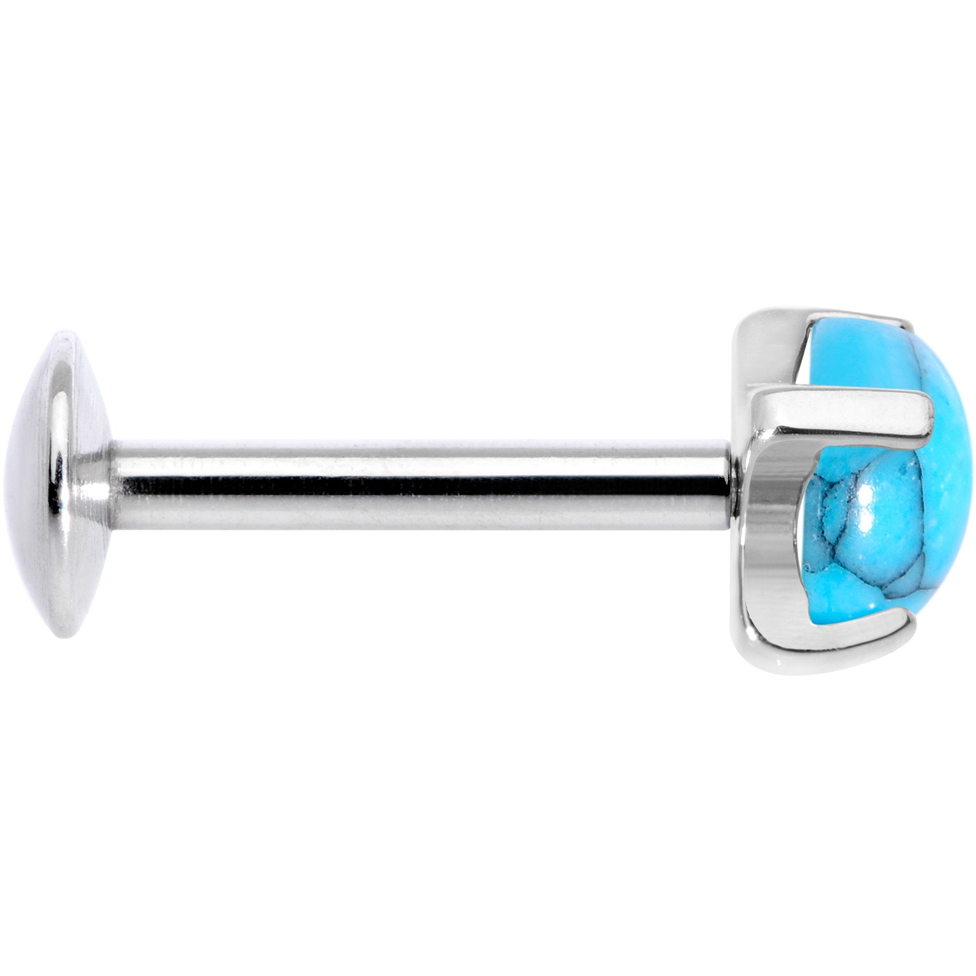 16G 5/16 Turquoise Internally Threaded Labret Monroe Tragus