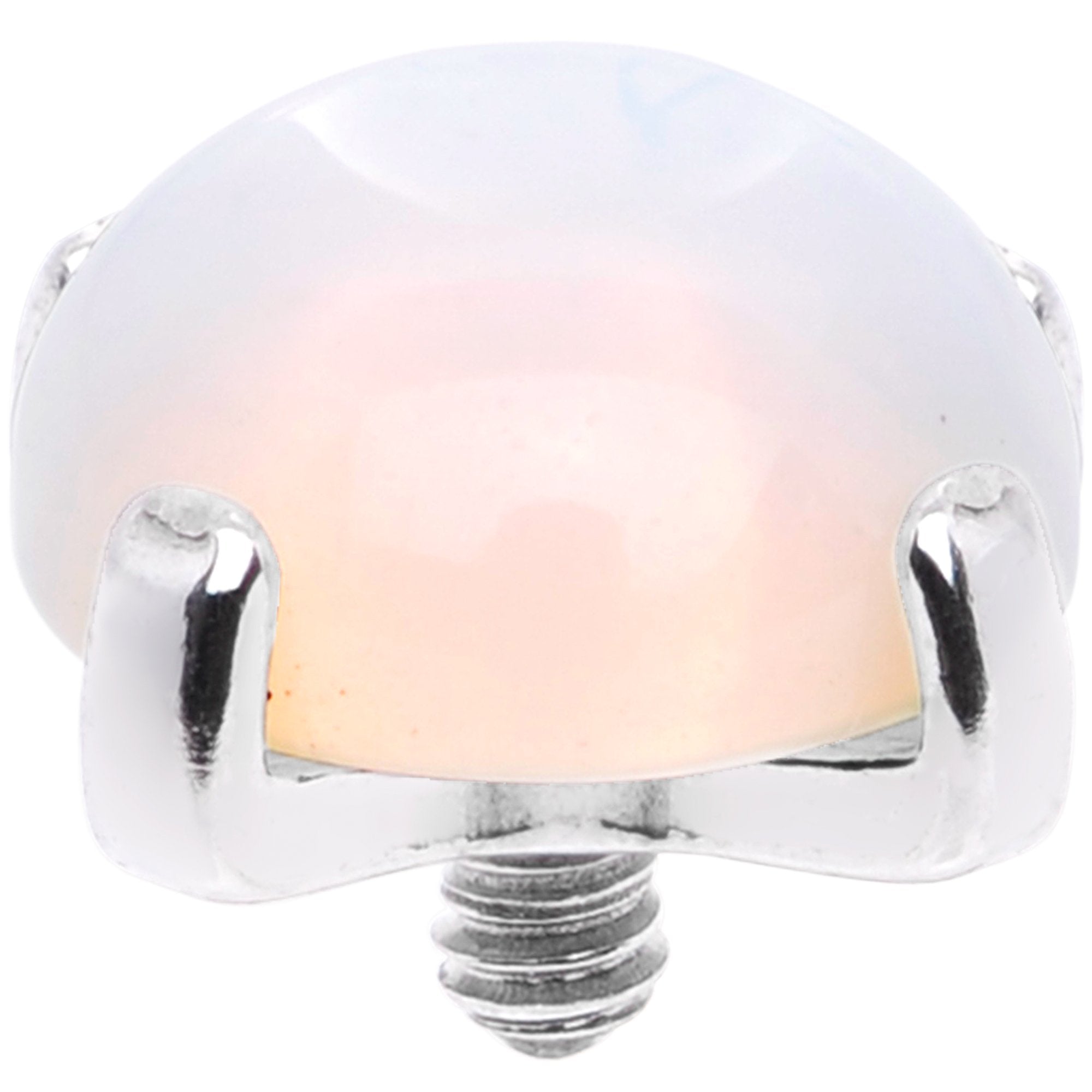 14G Natural Opalite Externally Threaded Dermal Anchor Top