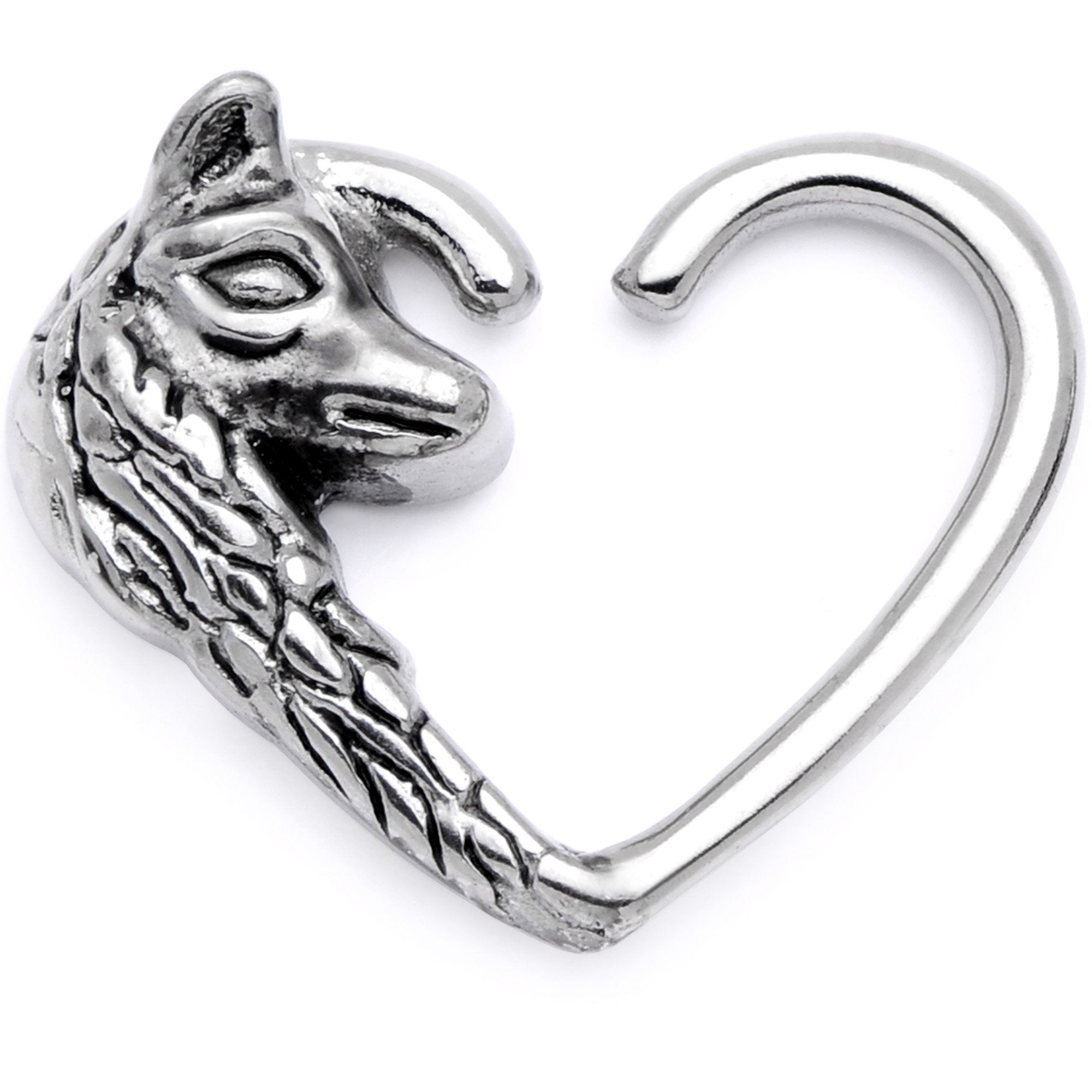 16G 3/8 Wolves of Winter Right Heart Closure Ring